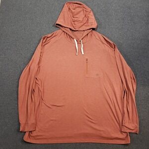 Duck Camp Bamboo Hoodie Mens 3XL Red Lightweight Zip Pocket Stretch PH2525